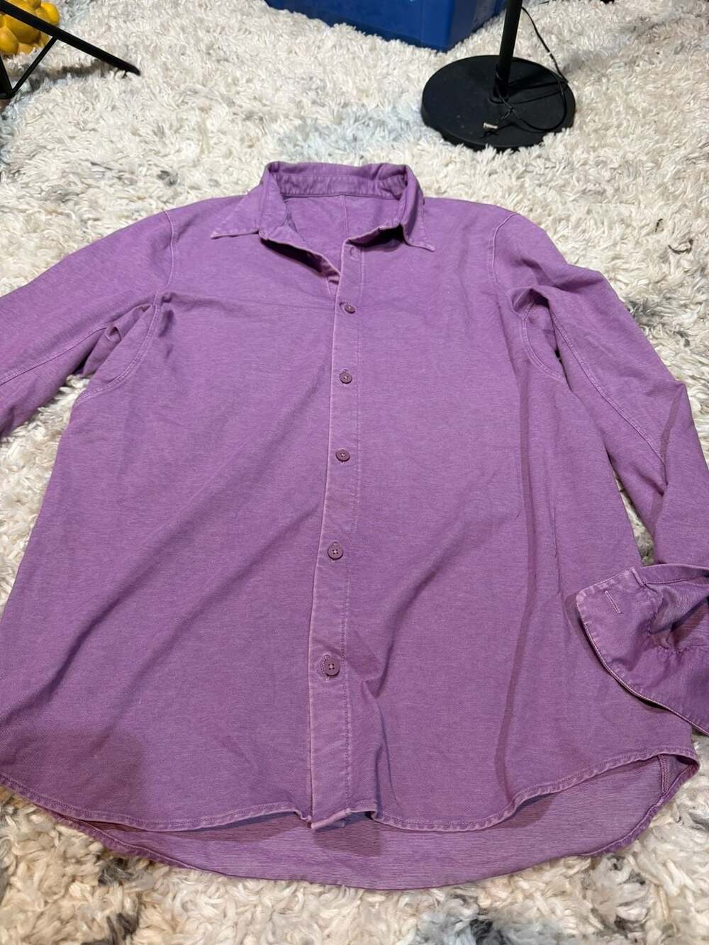 Lululemon Commission Long Sleeve Button Up Shirt Purple